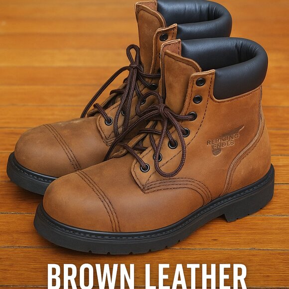 Red Wing Other - Red Wing Steel Toe Work Boots Men’s 9.5 Brown Leather Safety Shoes Durable